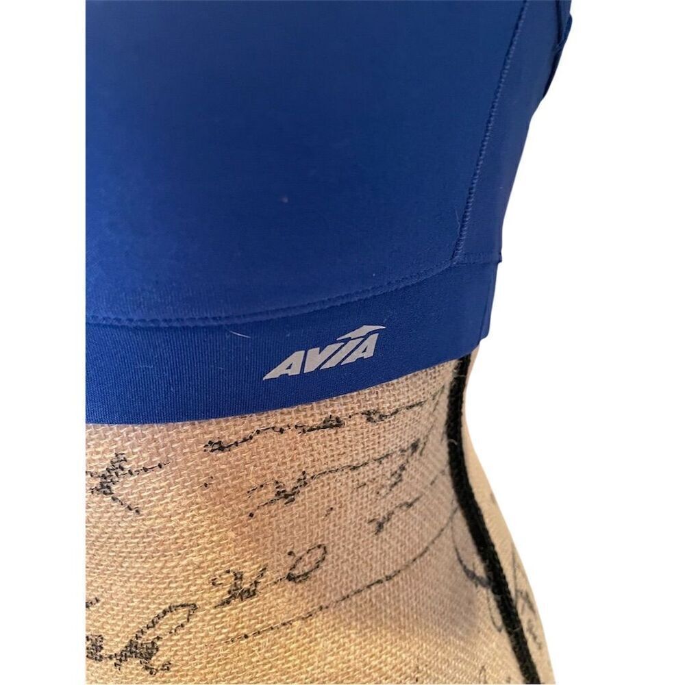 *3/$15 Avia Women's Medium Blue Sports Bra Racerback Yoga Running Fitness - Picture 3 of 7